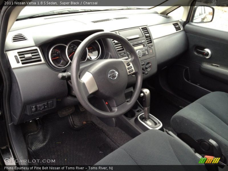 Super Black / Charcoal 2011 Nissan Versa 1.8 S Sedan