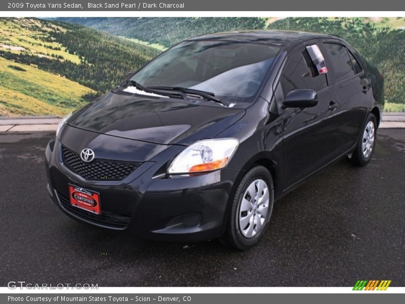 Black Sand Pearl / Dark Charcoal 2009 Toyota Yaris Sedan
