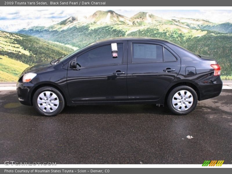 Black Sand Pearl / Dark Charcoal 2009 Toyota Yaris Sedan