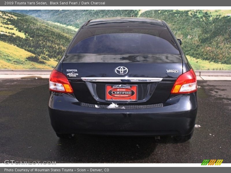 Black Sand Pearl / Dark Charcoal 2009 Toyota Yaris Sedan