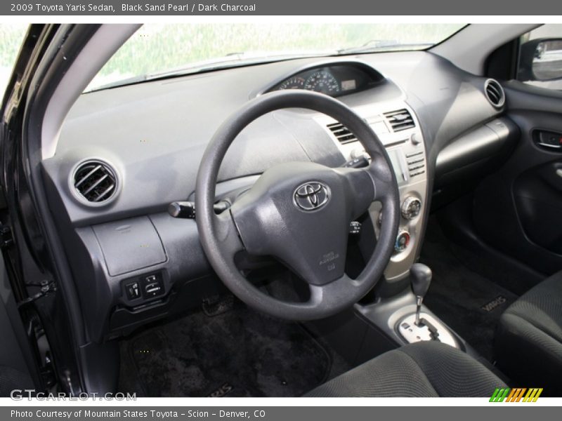 Black Sand Pearl / Dark Charcoal 2009 Toyota Yaris Sedan