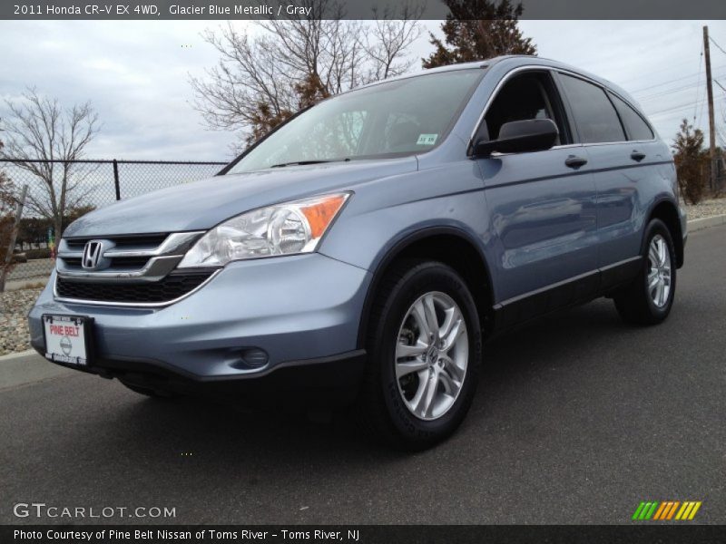 Glacier Blue Metallic / Gray 2011 Honda CR-V EX 4WD