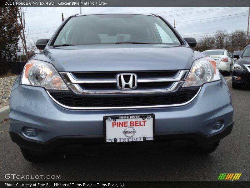 Glacier Blue Metallic / Gray 2011 Honda CR-V EX 4WD
