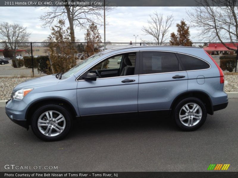 Glacier Blue Metallic / Gray 2011 Honda CR-V EX 4WD
