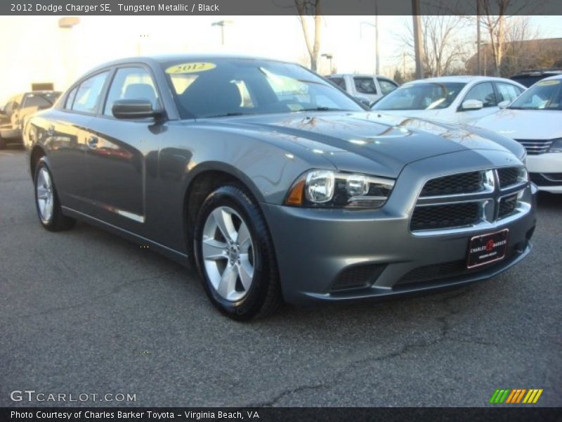 Tungsten Metallic / Black 2012 Dodge Charger SE