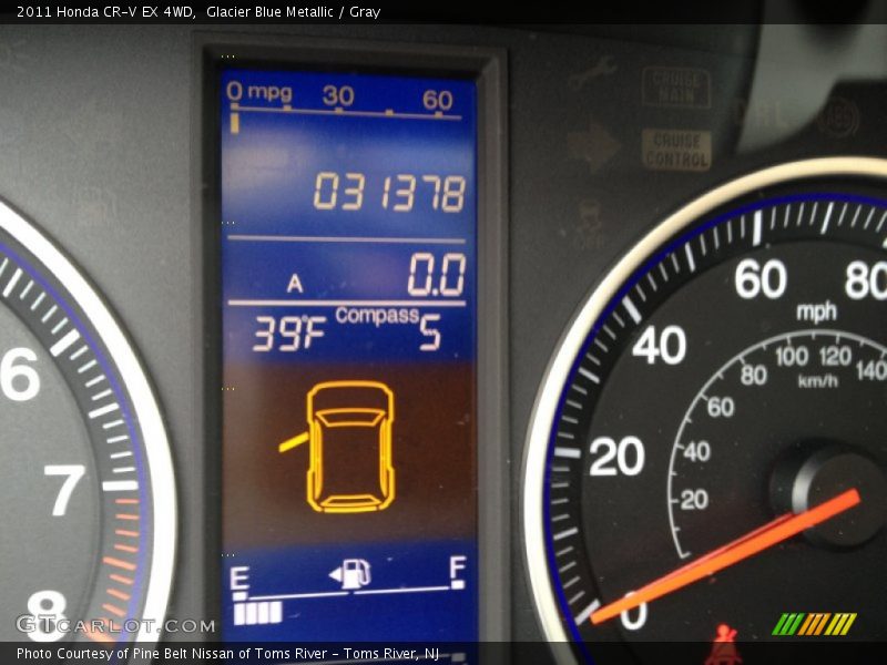 Glacier Blue Metallic / Gray 2011 Honda CR-V EX 4WD