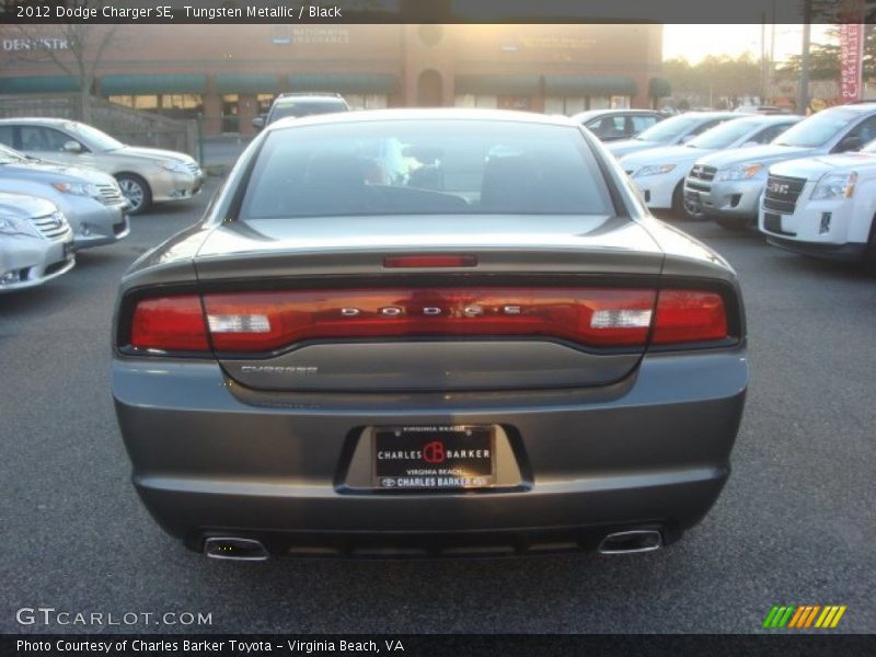 Tungsten Metallic / Black 2012 Dodge Charger SE