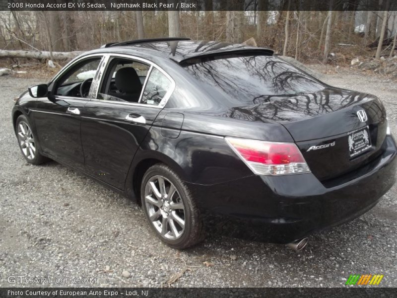 Nighthawk Black Pearl / Black 2008 Honda Accord EX V6 Sedan