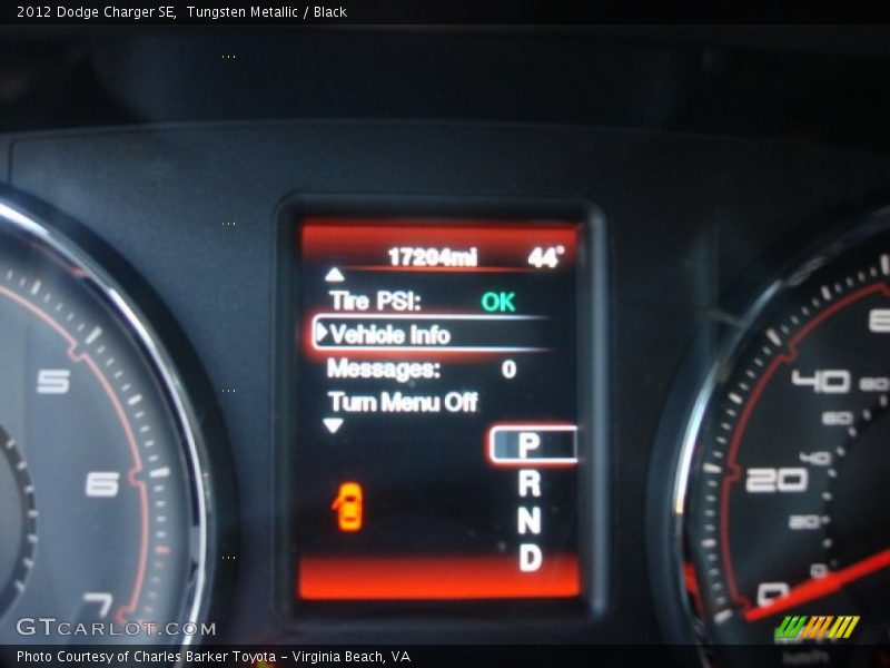 Tungsten Metallic / Black 2012 Dodge Charger SE