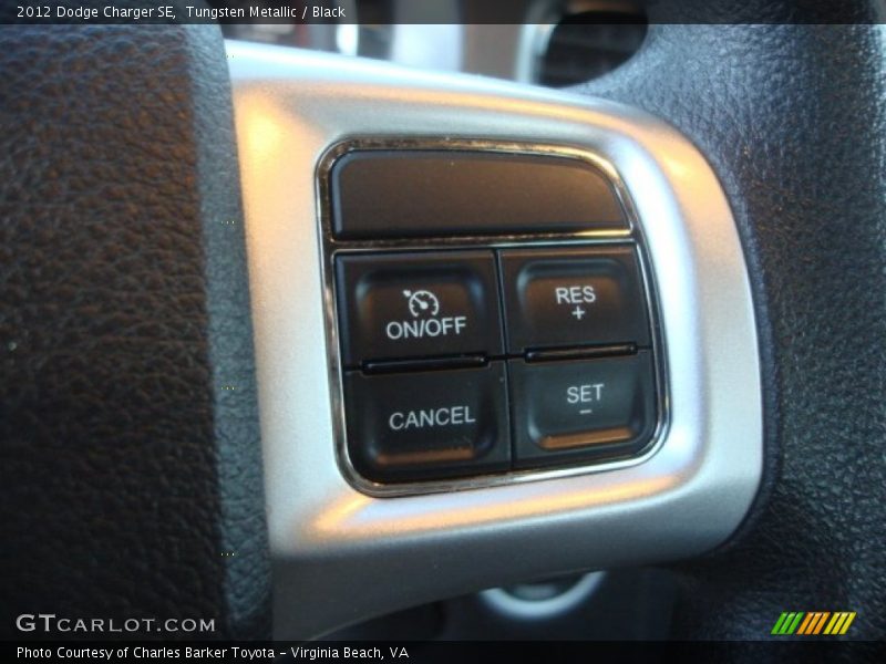 Tungsten Metallic / Black 2012 Dodge Charger SE