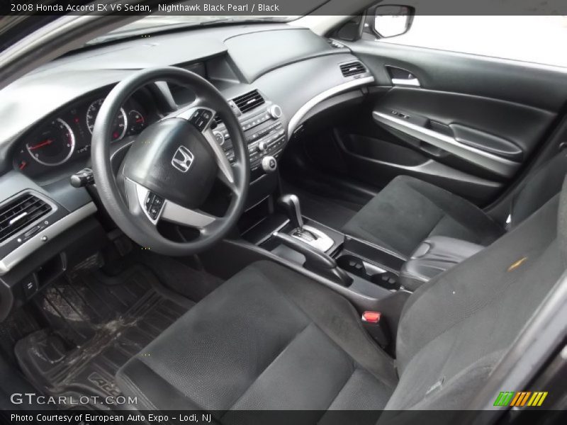 Black Interior - 2008 Accord EX V6 Sedan 