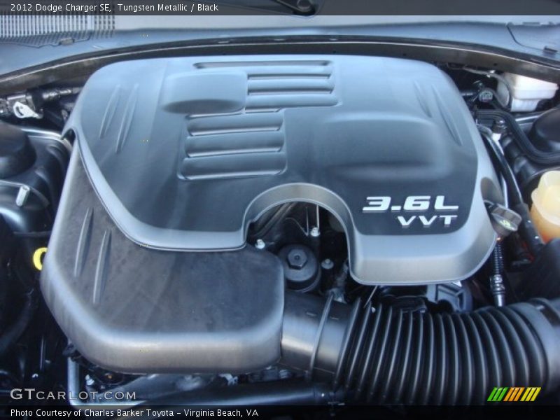 Tungsten Metallic / Black 2012 Dodge Charger SE