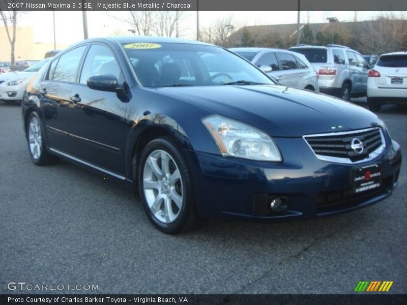 Majestic Blue Metallic / Charcoal 2007 Nissan Maxima 3.5 SE