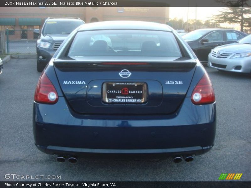Majestic Blue Metallic / Charcoal 2007 Nissan Maxima 3.5 SE