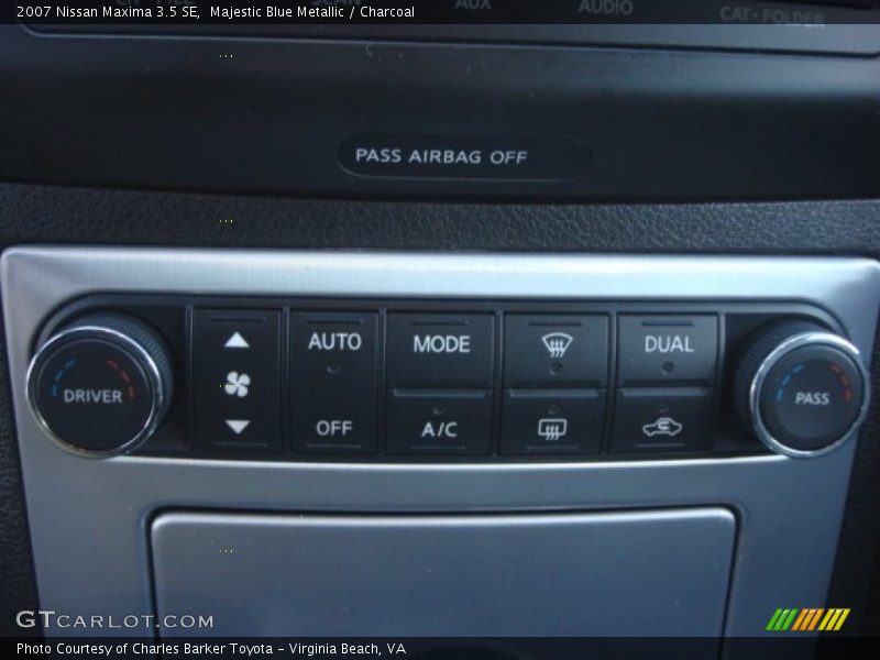 Majestic Blue Metallic / Charcoal 2007 Nissan Maxima 3.5 SE