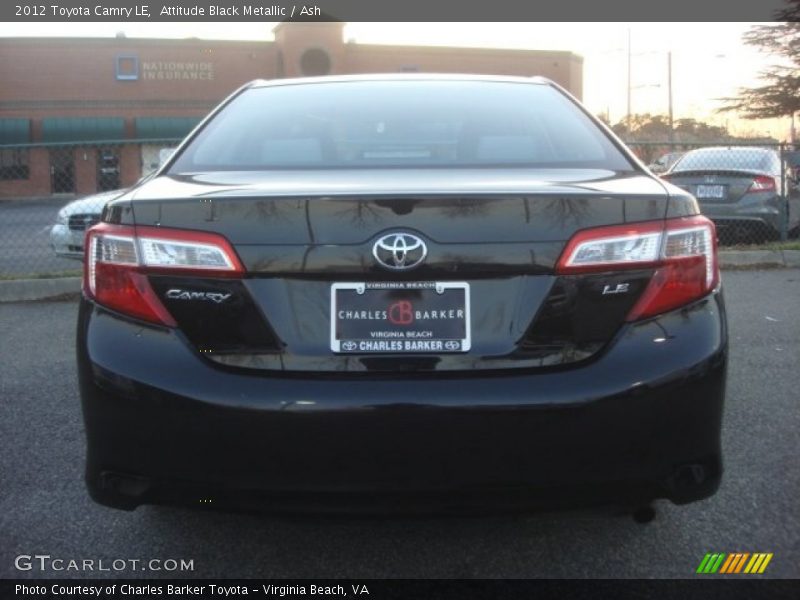 Attitude Black Metallic / Ash 2012 Toyota Camry LE