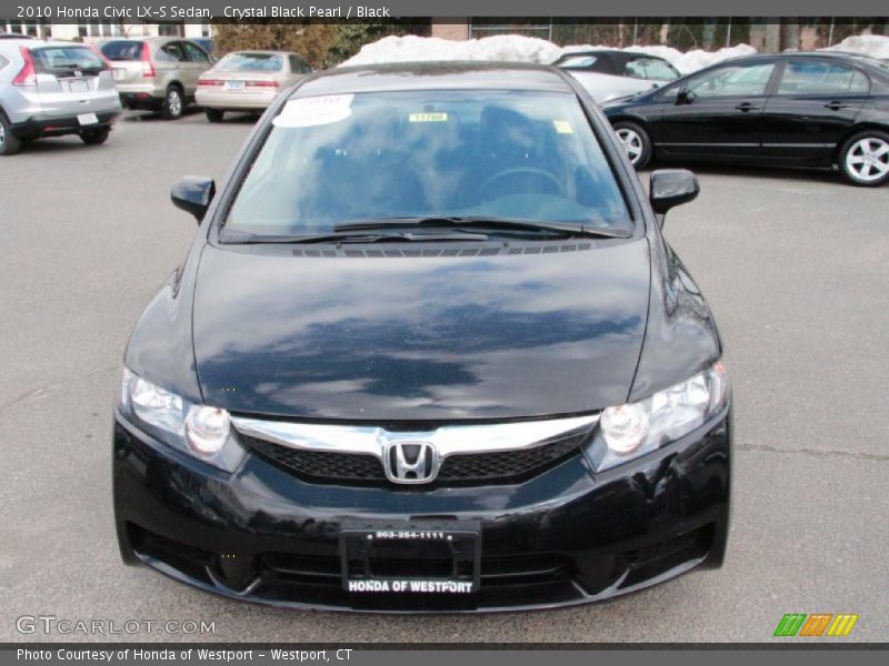 Crystal Black Pearl / Black 2010 Honda Civic LX-S Sedan