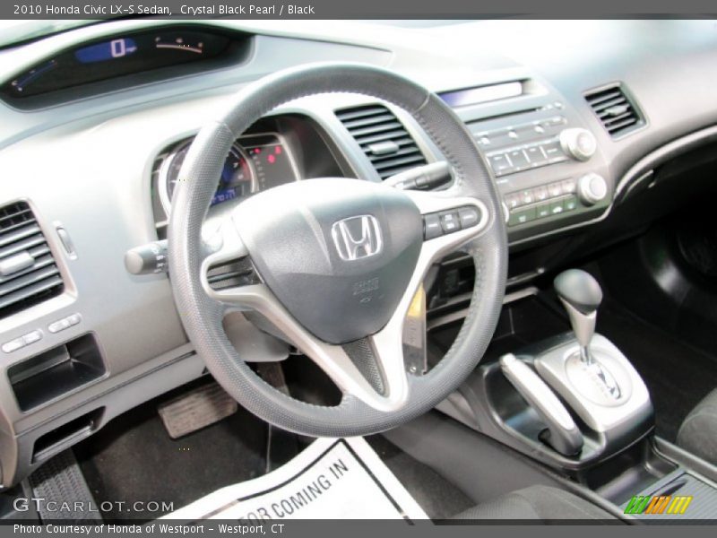 Crystal Black Pearl / Black 2010 Honda Civic LX-S Sedan