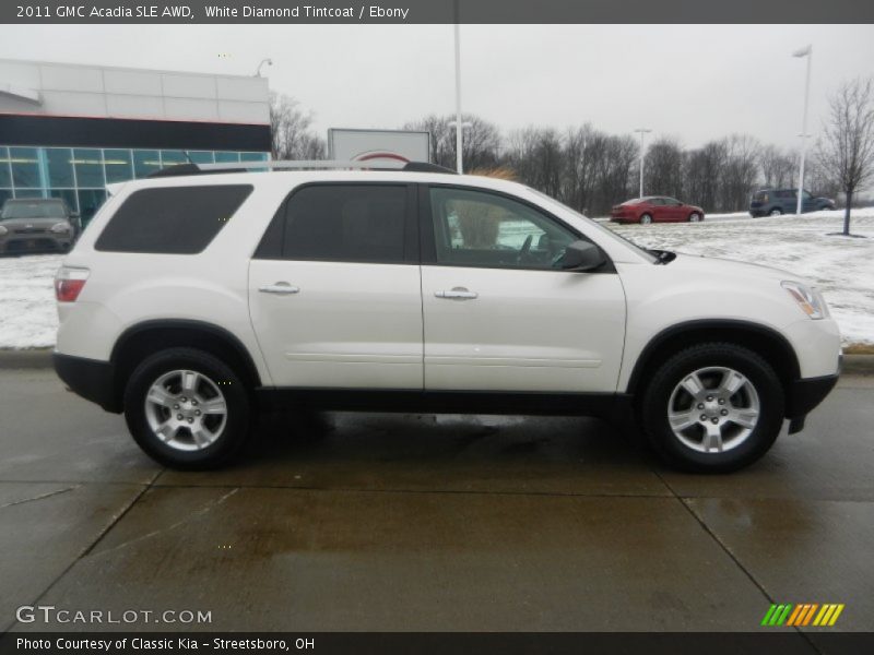 White Diamond Tintcoat / Ebony 2011 GMC Acadia SLE AWD