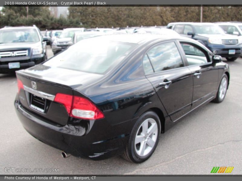 Crystal Black Pearl / Black 2010 Honda Civic LX-S Sedan