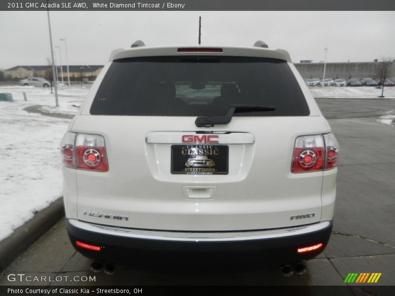 White Diamond Tintcoat / Ebony 2011 GMC Acadia SLE AWD