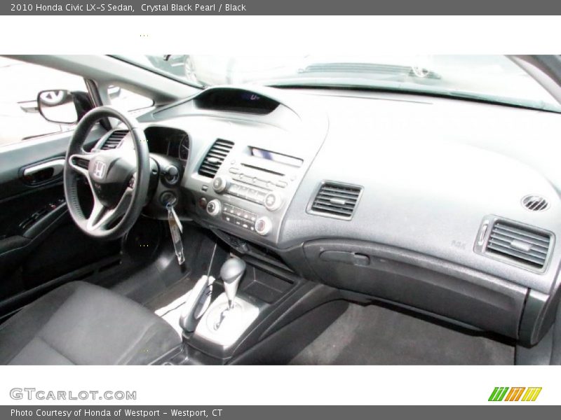 Crystal Black Pearl / Black 2010 Honda Civic LX-S Sedan