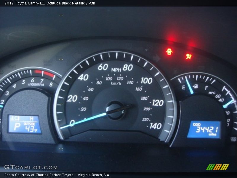 Attitude Black Metallic / Ash 2012 Toyota Camry LE