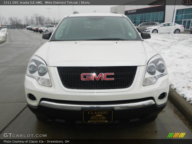 White Diamond Tintcoat / Ebony 2011 GMC Acadia SLE AWD