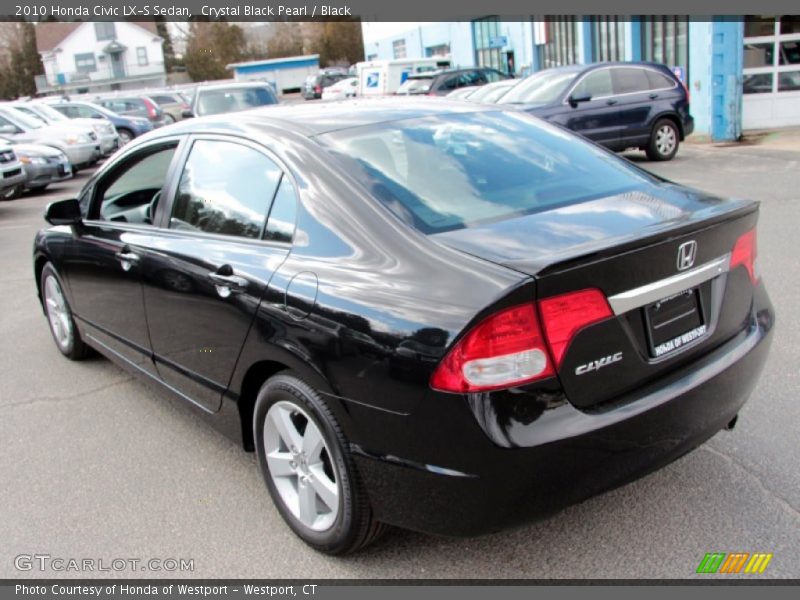 Crystal Black Pearl / Black 2010 Honda Civic LX-S Sedan