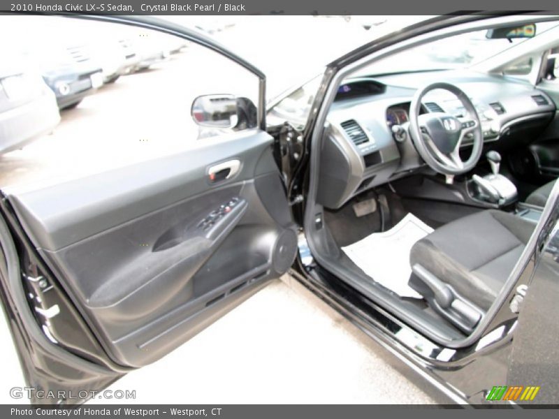 Crystal Black Pearl / Black 2010 Honda Civic LX-S Sedan