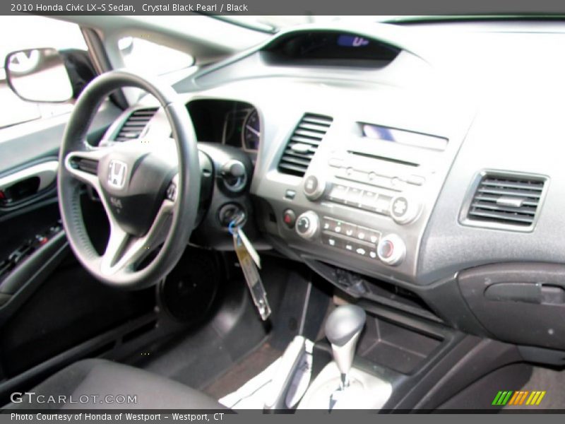 Crystal Black Pearl / Black 2010 Honda Civic LX-S Sedan