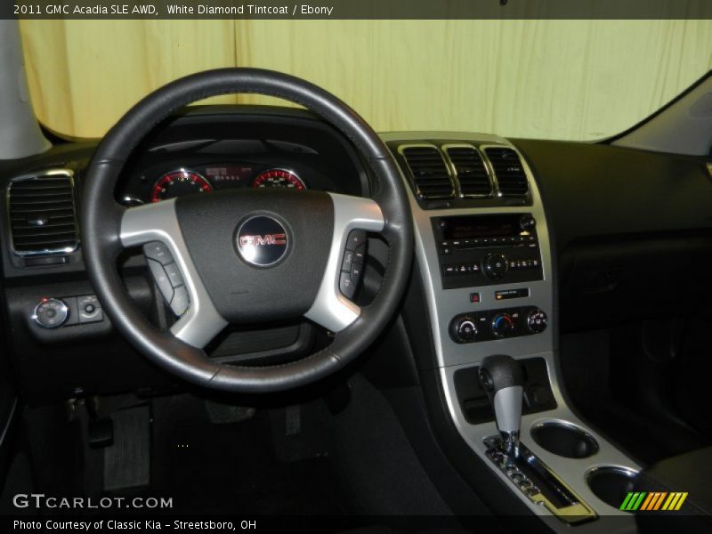 White Diamond Tintcoat / Ebony 2011 GMC Acadia SLE AWD