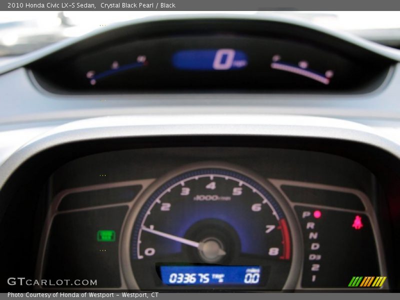 Crystal Black Pearl / Black 2010 Honda Civic LX-S Sedan