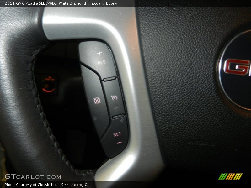 White Diamond Tintcoat / Ebony 2011 GMC Acadia SLE AWD