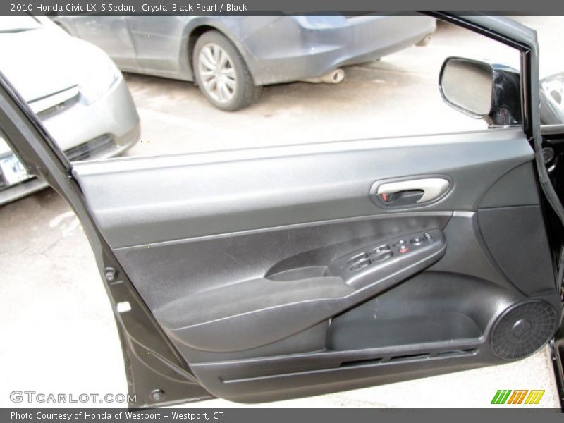 Crystal Black Pearl / Black 2010 Honda Civic LX-S Sedan
