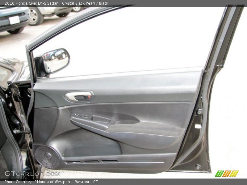 Crystal Black Pearl / Black 2010 Honda Civic LX-S Sedan