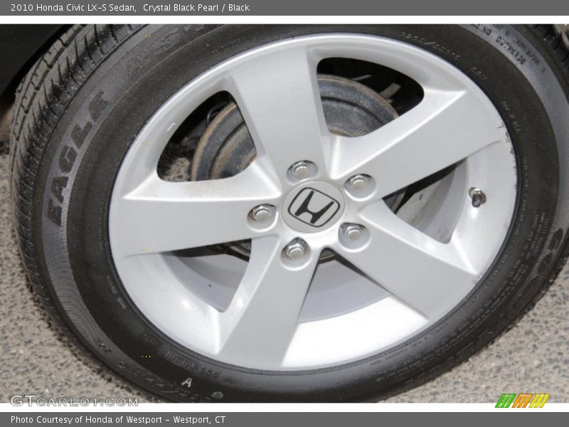 Crystal Black Pearl / Black 2010 Honda Civic LX-S Sedan