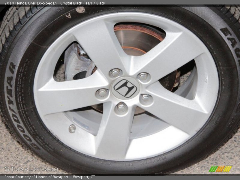 Crystal Black Pearl / Black 2010 Honda Civic LX-S Sedan