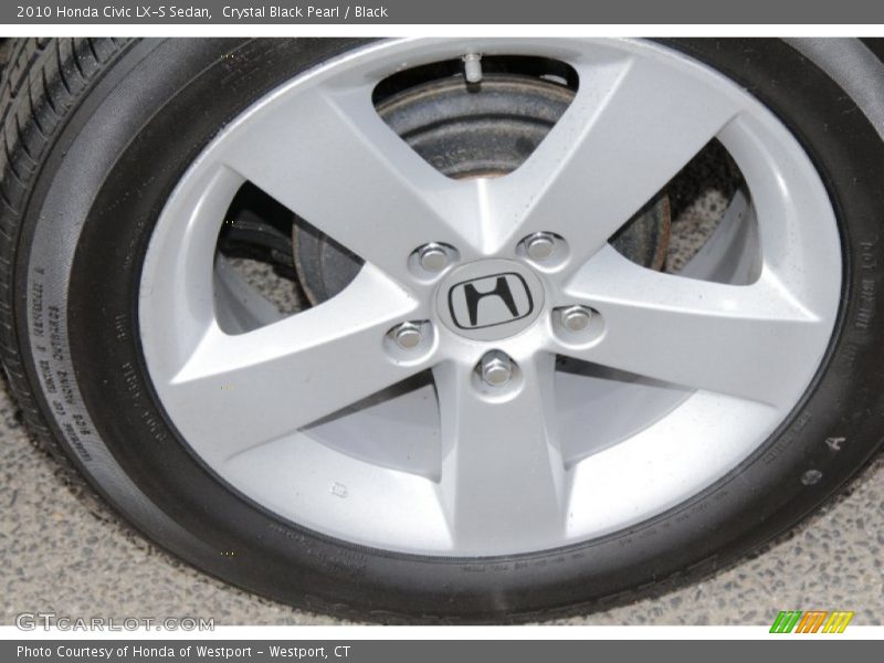 Crystal Black Pearl / Black 2010 Honda Civic LX-S Sedan