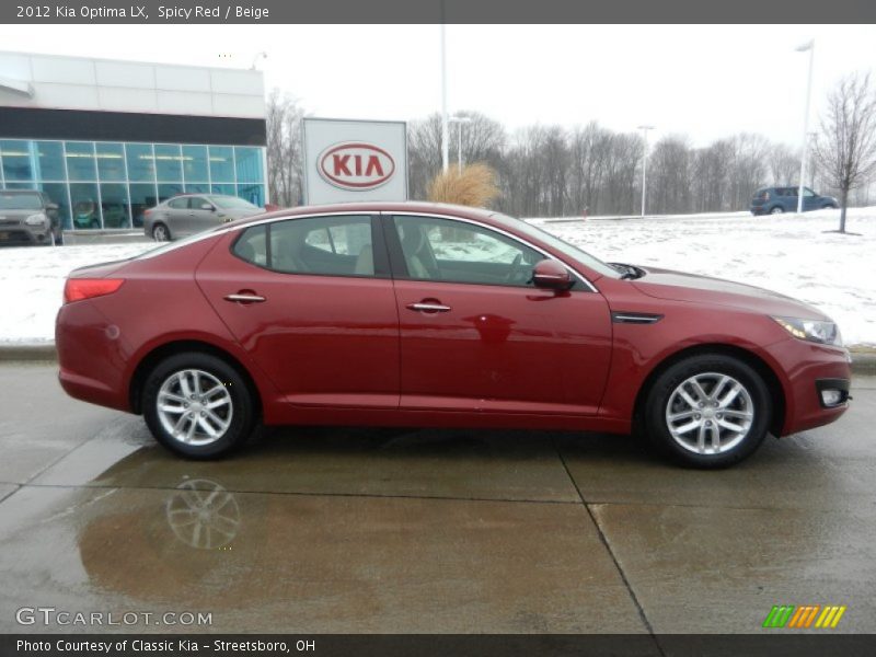 Spicy Red / Beige 2012 Kia Optima LX