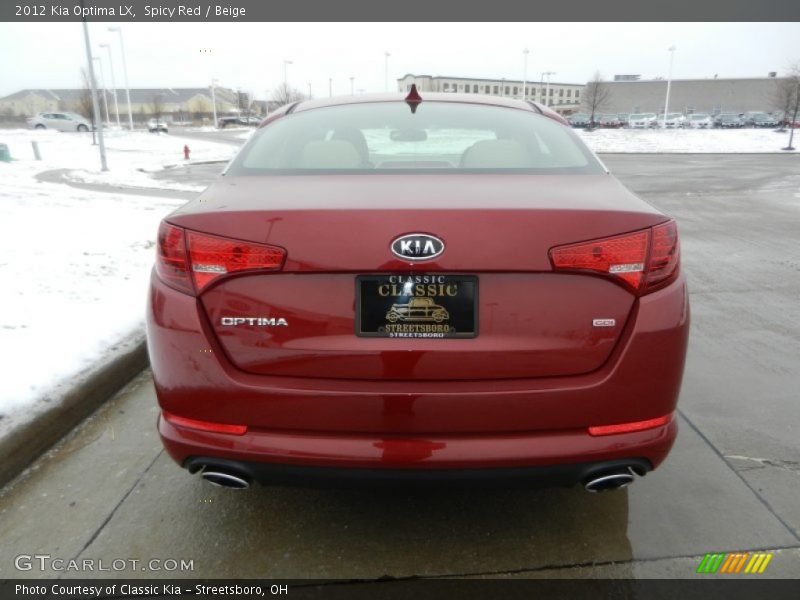 Spicy Red / Beige 2012 Kia Optima LX