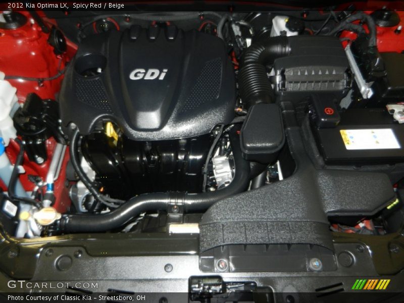  2012 Optima LX Engine - 2.4 Liter GDi DOHC 16-Valve VVT 4 Cylinder