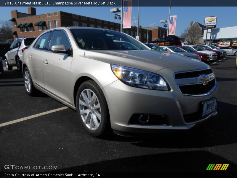 Champagne Silver Metallic / Jet Black 2013 Chevrolet Malibu LT