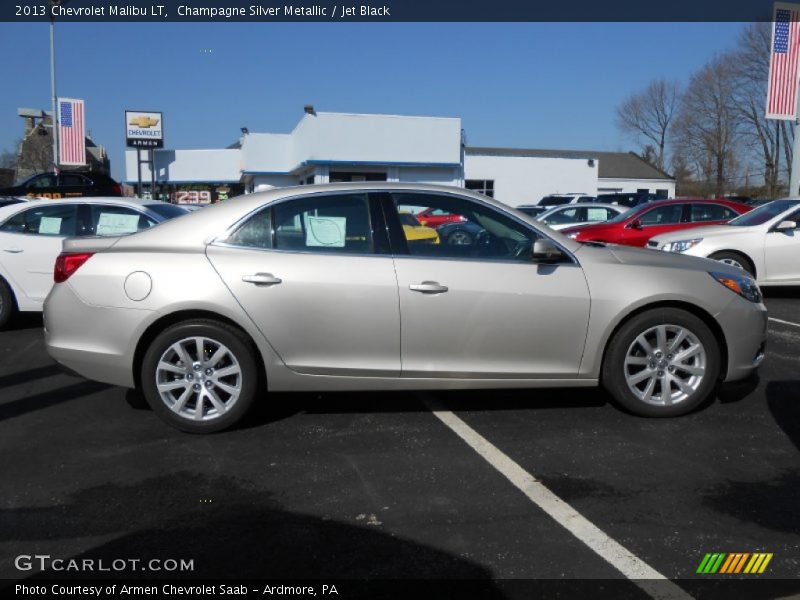 Champagne Silver Metallic / Jet Black 2013 Chevrolet Malibu LT