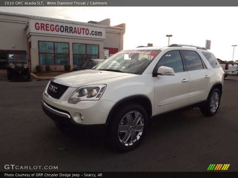 White Diamond Tricoat / Cashmere 2010 GMC Acadia SLT
