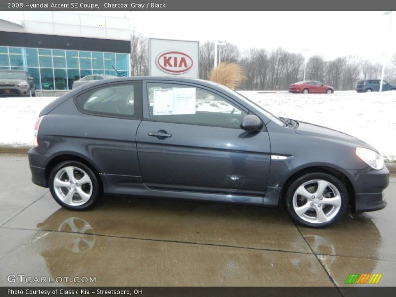 Charcoal Gray / Black 2008 Hyundai Accent SE Coupe