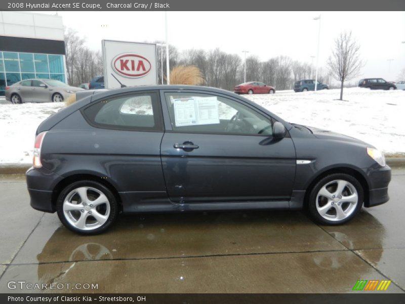 Charcoal Gray / Black 2008 Hyundai Accent SE Coupe