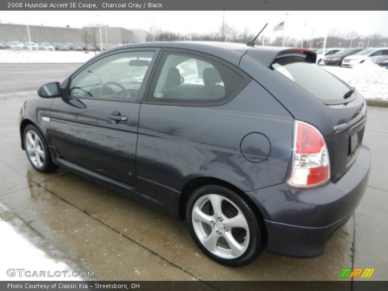 Charcoal Gray / Black 2008 Hyundai Accent SE Coupe