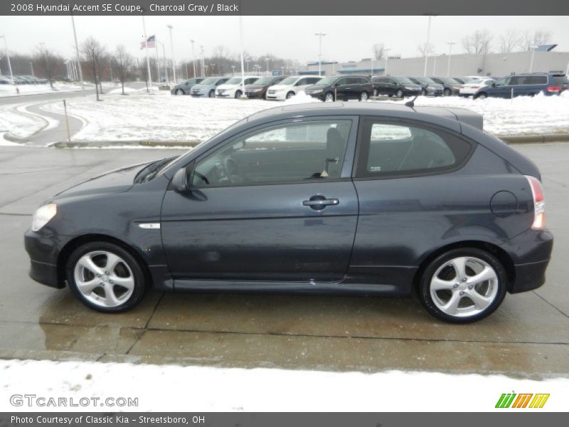 Charcoal Gray / Black 2008 Hyundai Accent SE Coupe