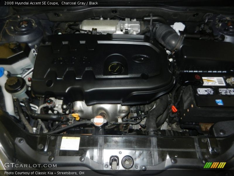 Charcoal Gray / Black 2008 Hyundai Accent SE Coupe